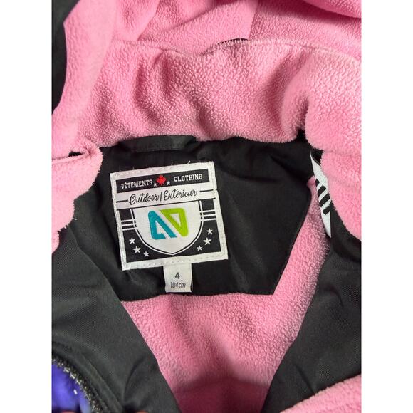 Noruk Kids Hooded Winter Jacket Rainbow Galaxy Print Size 4 (104 cm) - Picture 5 of 9